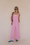 Everyday Ease Ribbed Jumpsuit// Barbie Pink